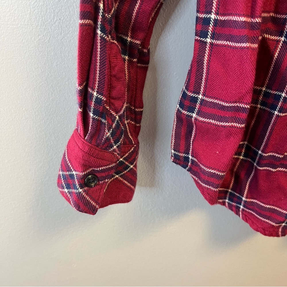 Rails Button Up Hunter Plaid Shirt In Merlot Navy… - image 8